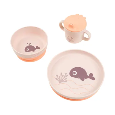 Done By Deer Foodie Dinner Set - Wally - 3-Delig - Powder