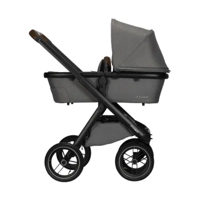 Dubatti One E5 Kinderwagen 2-in-1 Frame Black/Dark Brown