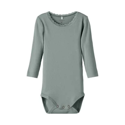 Name It Lace Romper - Kab NOOS - Slate Gray