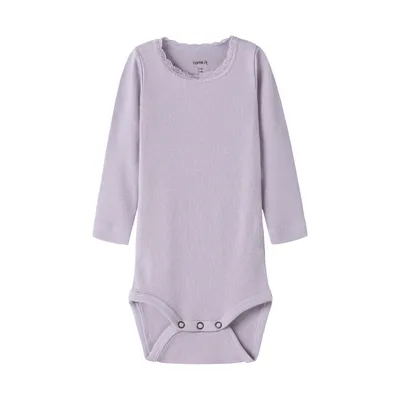 Name It Kab Lace Romper - Maat 68 - Lavender Gray
