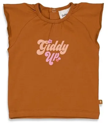 Feetje T-Shirt Korte Mouw Howdy Honey Bruin
