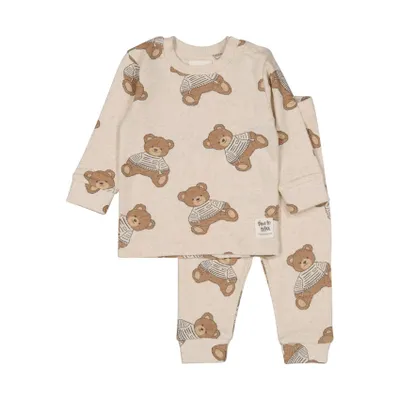 Feetje Teddy Bear Pyjama - Offwhite Melange