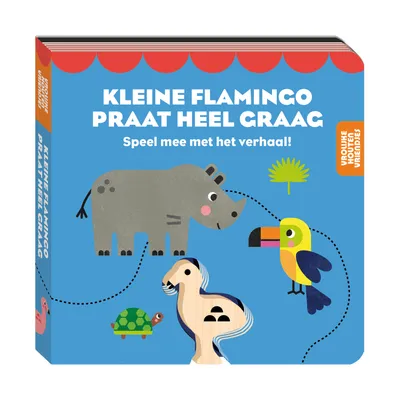 Imagebooks Vrolijke Houten Vriendje - Kleine Flamingo Praat Heel graag