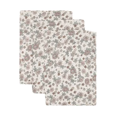 Jollein Washand Hydrofiel Retro Flowers 3-Pack