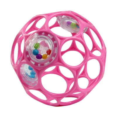 Oball Rammelaar - Easy-Grasp Toy - Pink