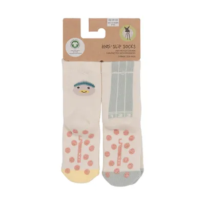 Lässig Anti‑slip Socks GOTS 2 pcs Duck – Maat 19‑22