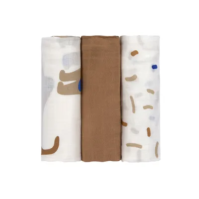 Lässig Heavenly Soft Swaddle L Little Mateys 80 x 80 cm 3-Pack