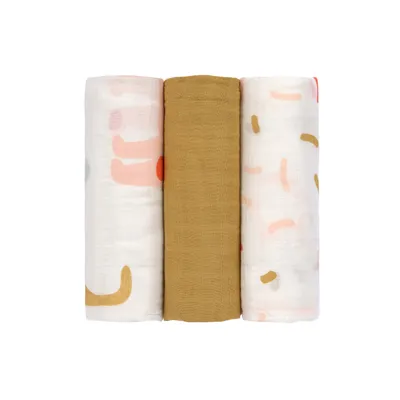Lässig Heavenly Soft Swaddle L Little Mateys 80 x 80 cm 3-Pack