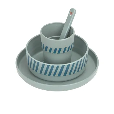 Lässig Tiny Team Dog Dinerset - Groen/Blauw