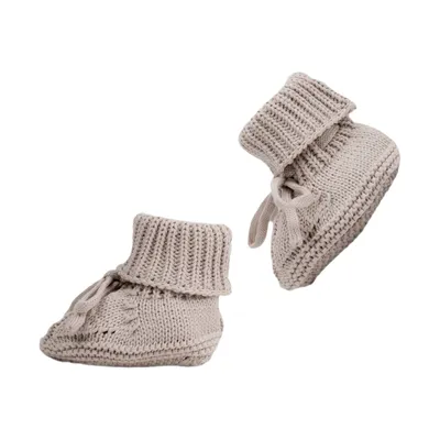 Lodger Gebreide Slofjes Met Kabel - 0-6 Mnd 