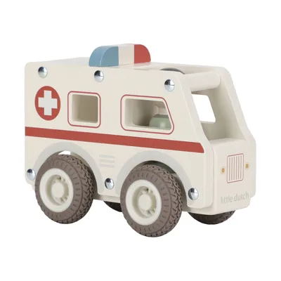 Little Dutch Ambulance Inclusief Pegdoll – Hout
