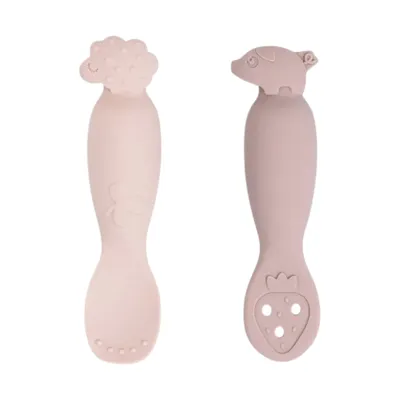 Done By Deer Tiny Farm Oefen Lepel Set - Powder 