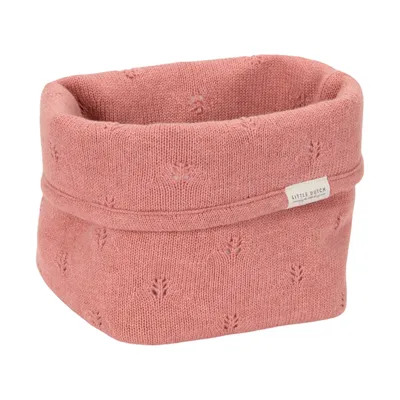 Little Dutch Pure Commodemandje Klein - 15 x 15 x 15 cm - Gebreid - Pink Blush