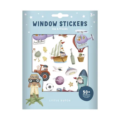 Little Dutch Raamstickers Jim & Friends