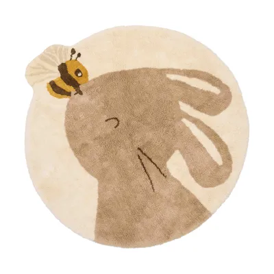 Little Dutch Vloerkleed Konijn Met Bij 110 x 110 cm