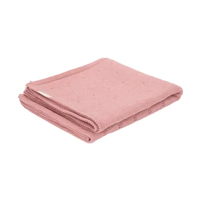 Little Dutch Ledikantdeken Gebreid Pure Pink Blush 110 x 140 cm