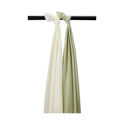 Meyco Baby Uni Swaddle - 2 Stuks - Hydrofiel - 120 x 120 cm