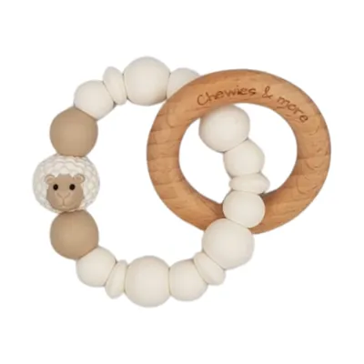 Chewies & More Animal Rammelaar Schaap - Wit 