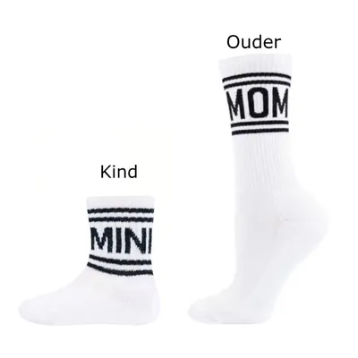 Ewers Tennissokken Set Kind en Ouder - Mini en Mom - Wit