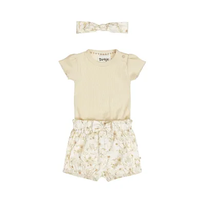 Dirkje 3-Delige Set - Maat 74 - Off-White