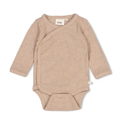 Feetje The Magic is in You Rib Wikkelromper - Taupe Melange