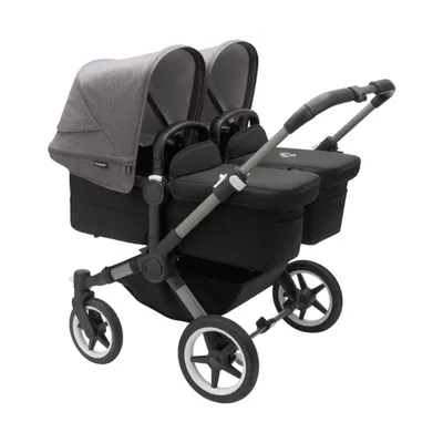 Bugaboo Donkey 5 Tweelingwagen - Black on Graphite / Grey Melange