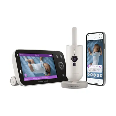 Philips Avent Babyfoon met Camera - Premium Connected SCD971/26 - Silk White
