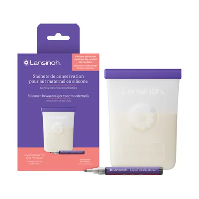 Lansinoh Siliconen Bewaarzakjes voor Moedermelk - 5 Stuks