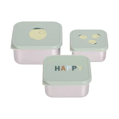 Lässig Snackbox Roestvrij Staal Happy Fruits