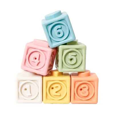 Speelgoedtopdeals Blokken - 6-Delig - Bioplastic