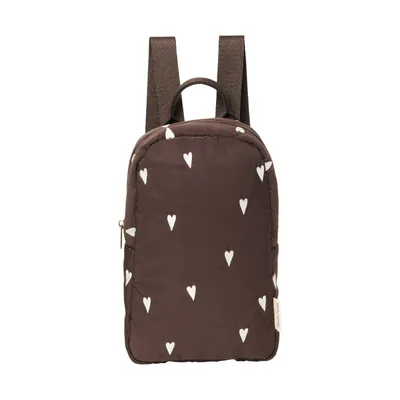 Studio Noos Mini Rugzak - Puffy - Brown Hearts