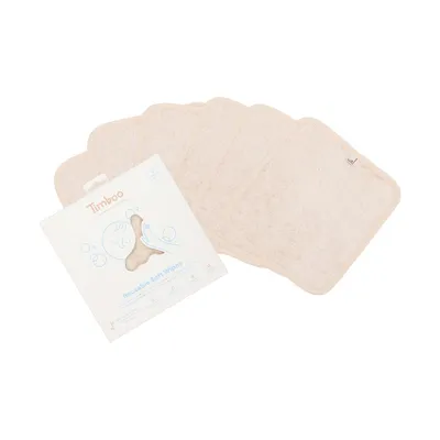 Timboo Zachte Herbruikbare Doekjes - 20 x 20 cm - 6 Stuks - Frosted Almond