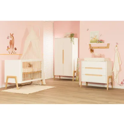 TWF Ledikant 70 x 140 Incl. Juniorzijde - Commode 3 Laden Larvik