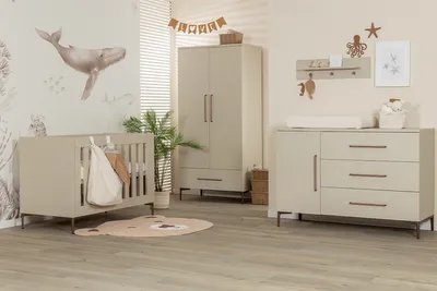 TWF Ledikant 60 x 120 - Commode XL 3 Laden 1 Deur Metaal Salerno Metaal