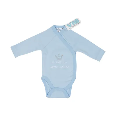 VIB Romper - Je suis un petit prince - Lichtblauw/Zilver