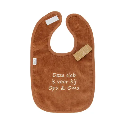 VIB Deze Slab Is Voor Bij Opa & Oma Slabbetje - One Size - Bruin