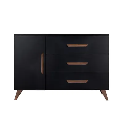 TWF Commode XL 3 Laden 1 Deur Modena Walnoot