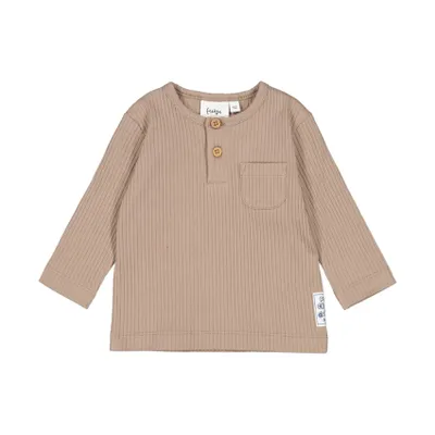 Feetje Let's Go! Longsleeve Rib Shirt - Taupe