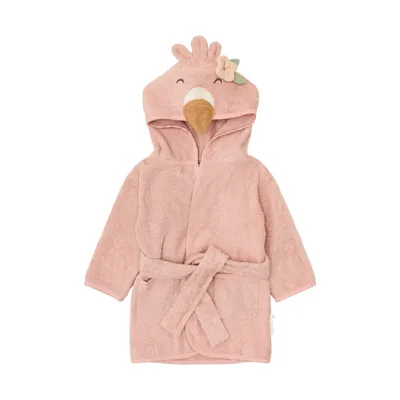 Little Dutch Blooming Safari Badjas - Flamingo - Roze