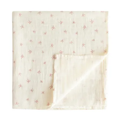Mushie Swaddle - Bows - 120 x 120 cm
