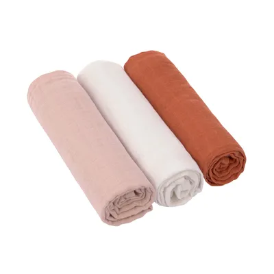 Lässig Swaddle & Burp Blanket L Milky 85 x 85 cm