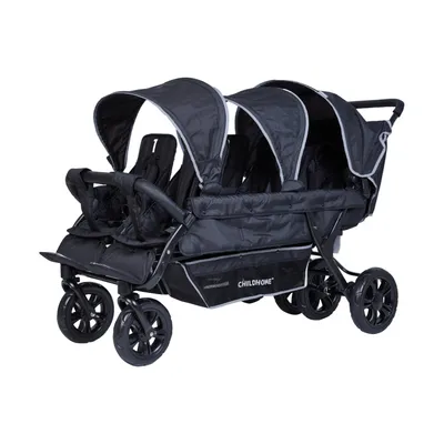 Childhome Sixseater Autobrake Meerlingwagen - Zwart