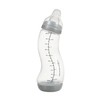 Difrax S-Fles Smal 250ml Grey + 123Ring