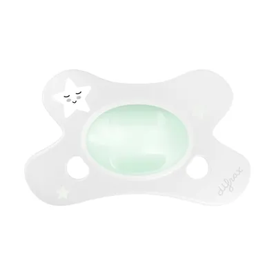Difrax Fopspeen Mina Glow In The Dark Natural 0-6mnd Ass.