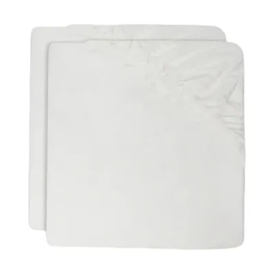 Jollein Hoeslaken - 2 Pack - 40/50 x 80/90 cm - Jersey - White