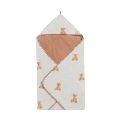 Jollein Badcape Stripe Terry Teddy Bear