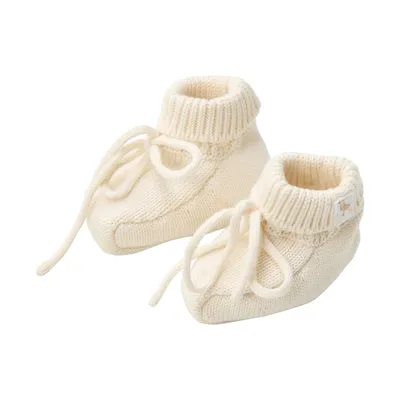 Little Dutch NOOS Gebreide slofjes Off White - 44-56 Wit CL25299006