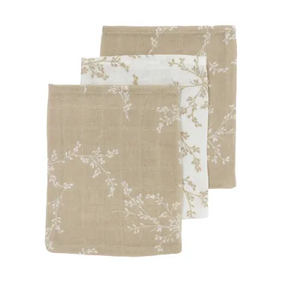 Meyco Washand Hydrofiel Branches Sand 20 x 17 cm (3-Pack)