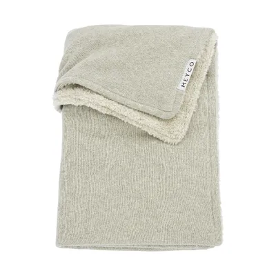Meyco Ledikantdeken Knit Basic Sand Melange Teddy 100x150cm