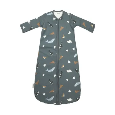 Meyco Arctic Gevoerde Slaapzak Met Afritsbare Mouwen - Jersey - Blauw